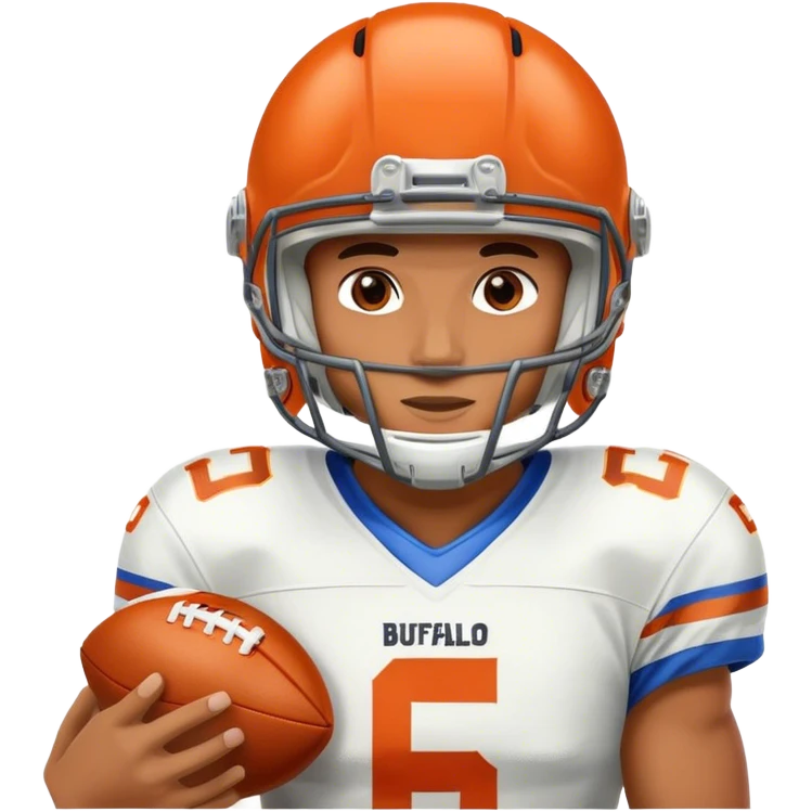 a football player winning the buffalo chicken championship  emoji
