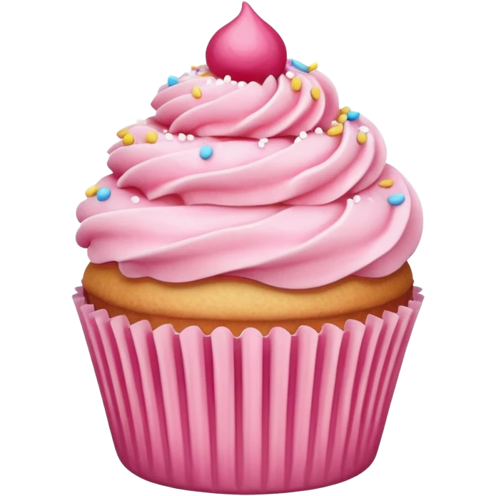 Cupcake with pink icing emoji