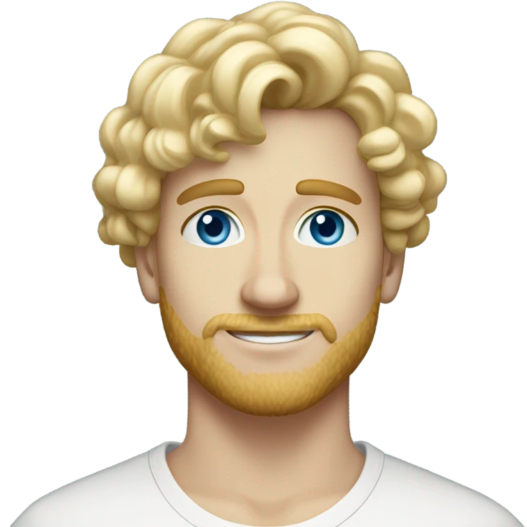 full body light curl blonde 30yo man blue eyed pale skin emoji