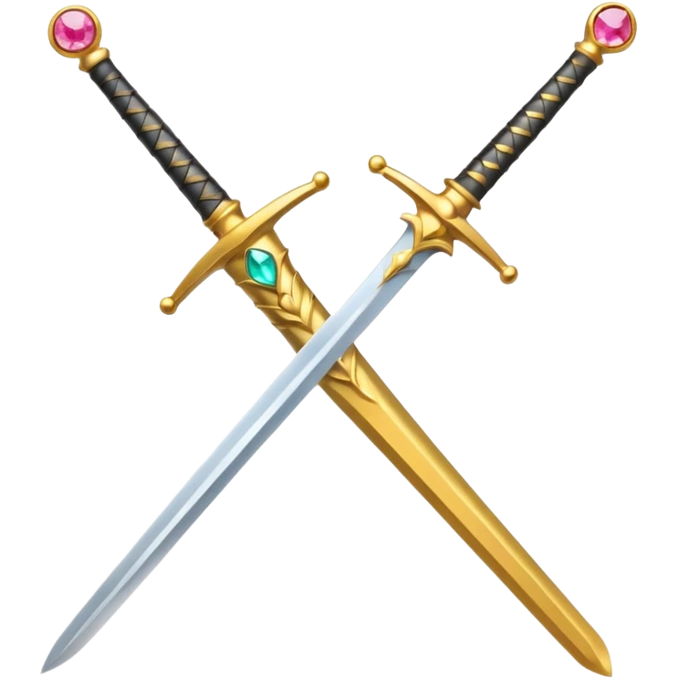 emoji style, sword with a colored gem in the hilt, minimal, clean emoji