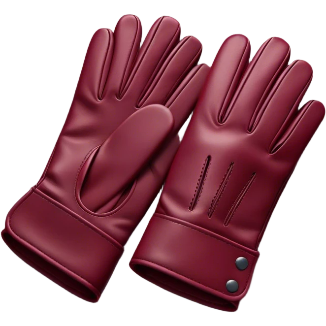 burgundy gloves emoji