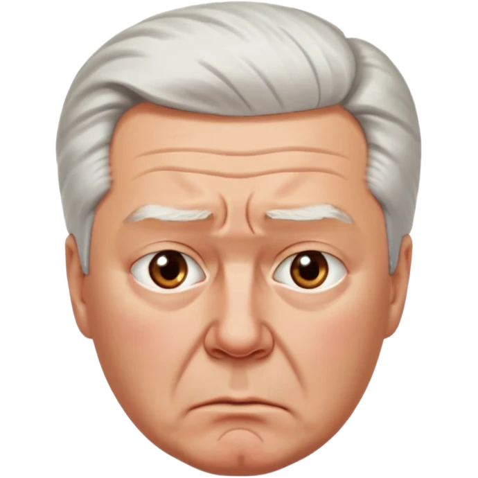 Very sad realistic Sergey Sobyanin, mayor of Moscow, looking upset and disappointed, expressive face emoji
