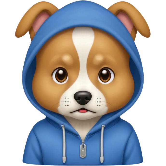 dog wearing hoodie emoji