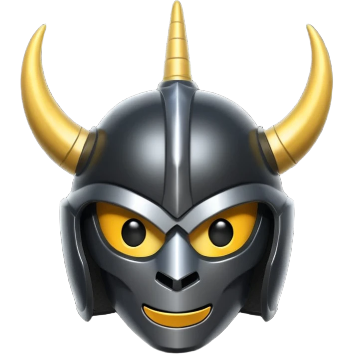  black horn helmet emoji