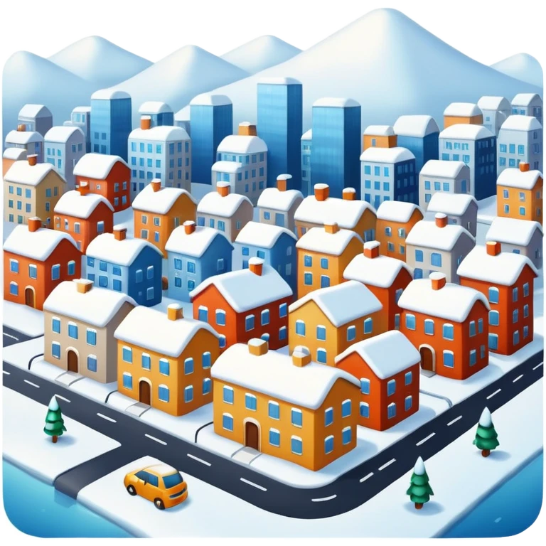 ciudad con nieve  emoji