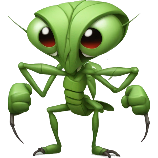 Angry Mantis doing MMA emoji