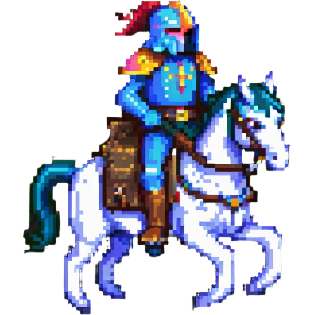 Fierce war lord on horseback emoji