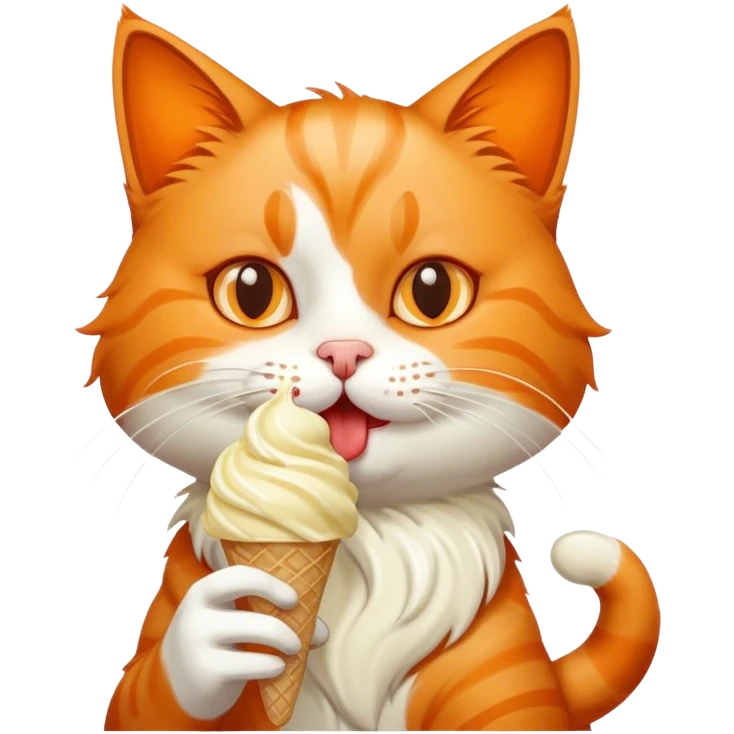 Cat eating ice cream  emoji