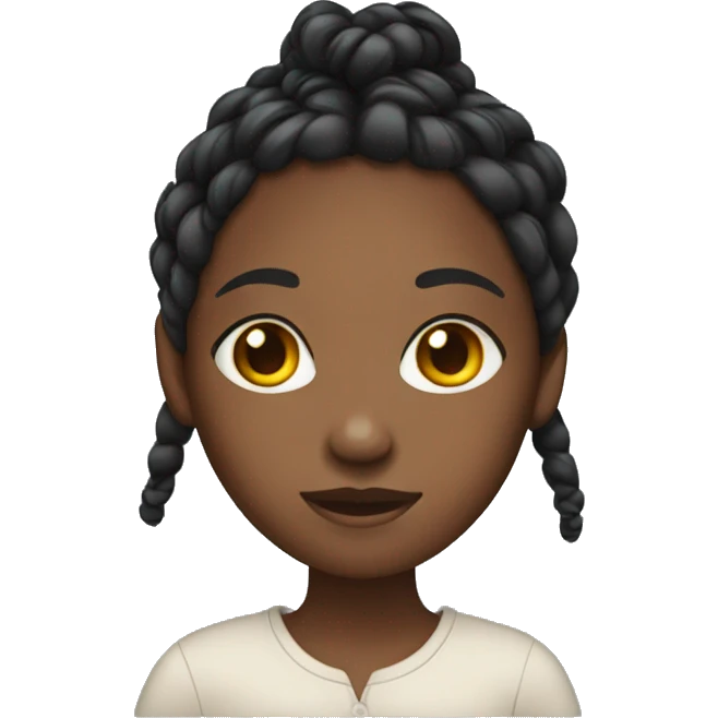 a head of a black girl with braids emoji
