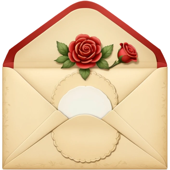 Cream-colored romantic Letter Envelope  emoji