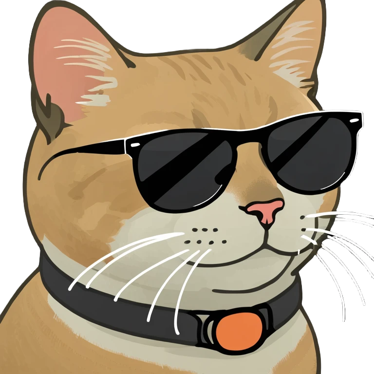 Cat with sunglasses emoji
