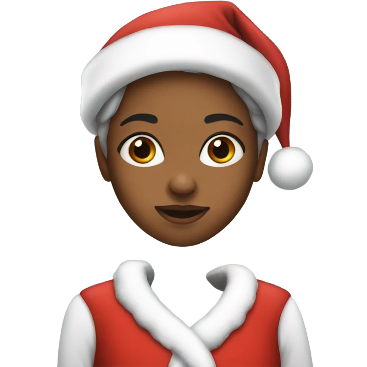 Girl as Santa clause emoji