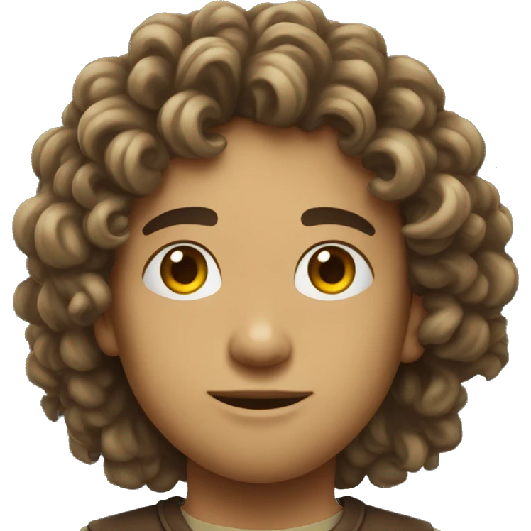 Joven mulato con rizos fumando emoji