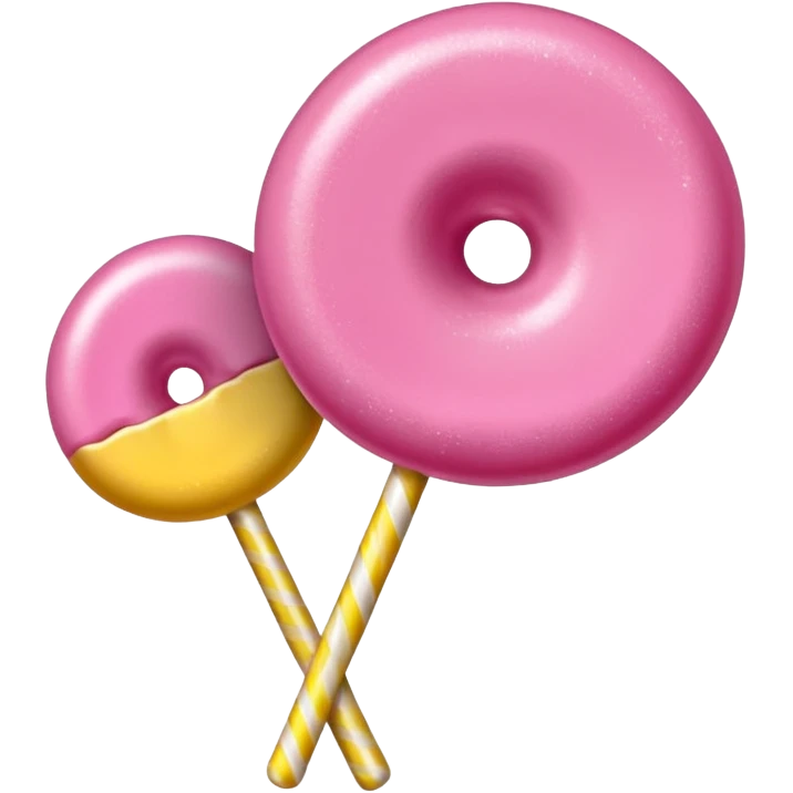 glitter pink and yellow candy emoji