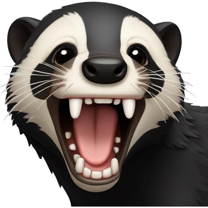 Honey Badger baring teeth emoji
