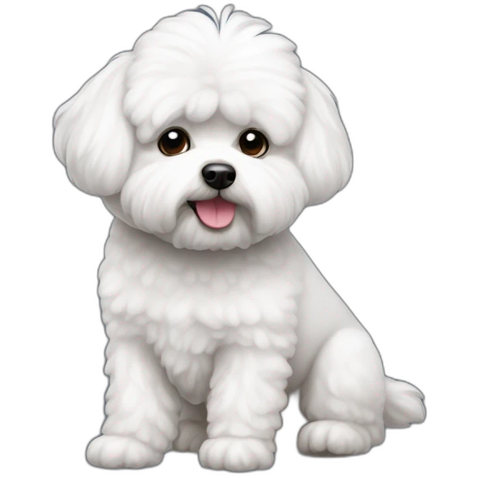 Chien Bichon maltais emoji