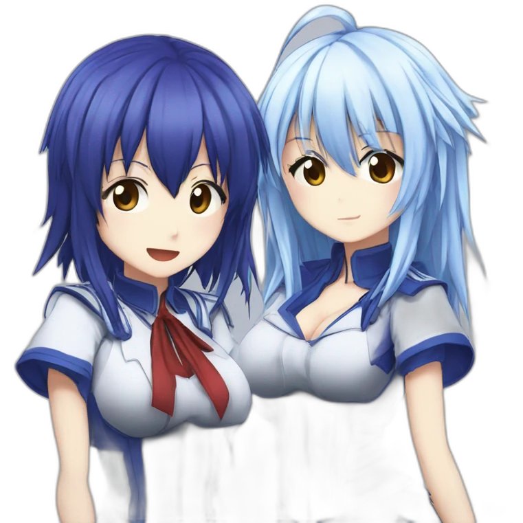 Xenovia Quarta Highschool dxd and Monika ddlc emoji