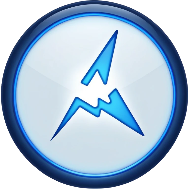 dark blue circle electric emoji