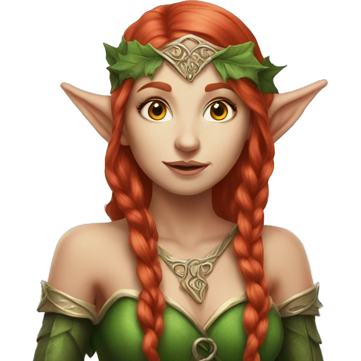 red head elf fantasy woman emoji