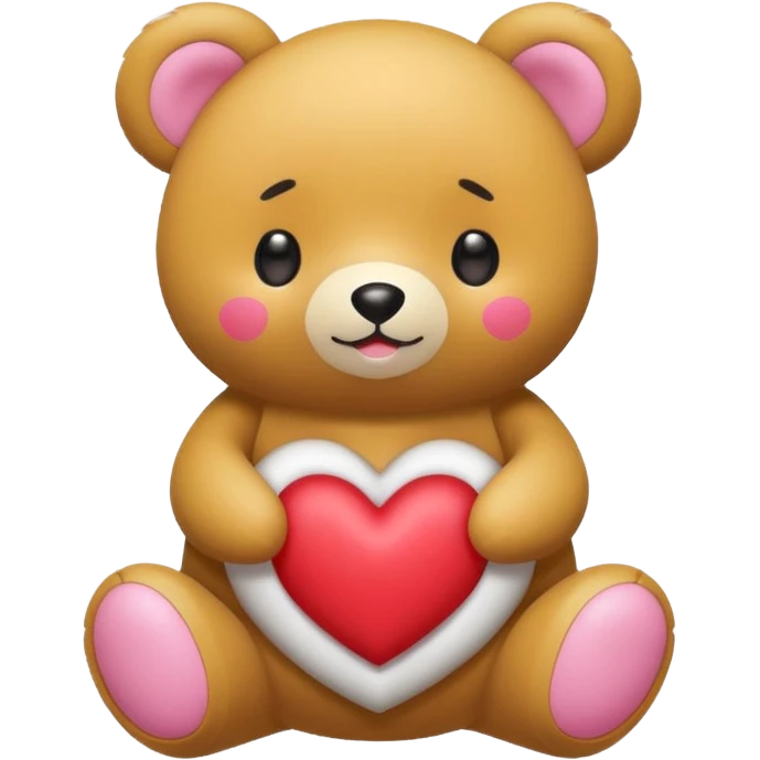 rilakkuma with hearts around emoji