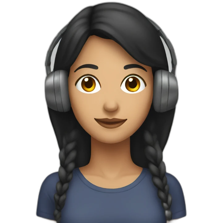 Female latina headphones user emoji