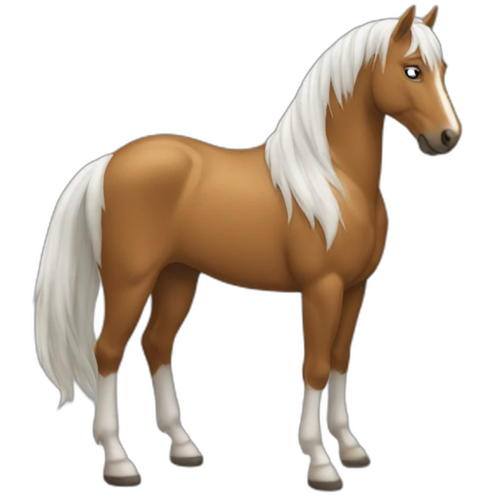 Cheval sur un chat emoji