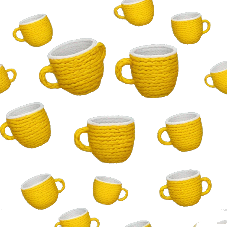 knitted yellow cup emoji
