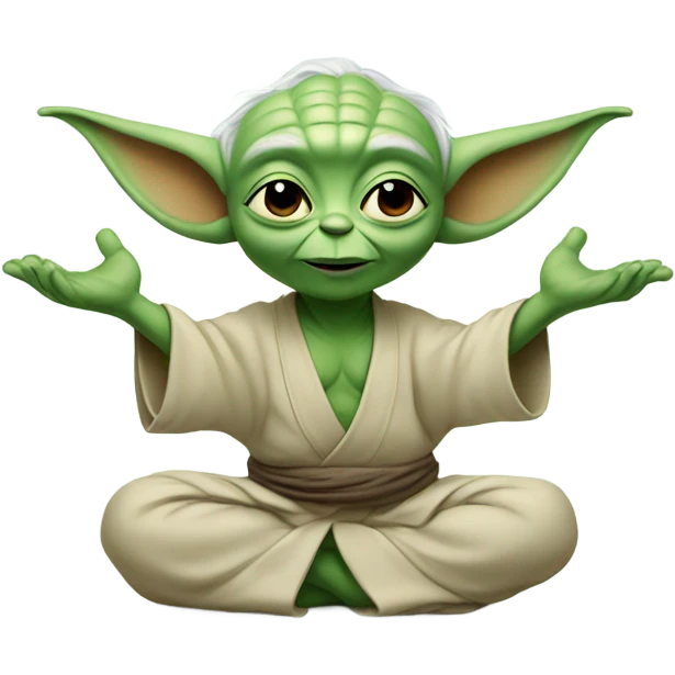 Yoda yoga smiling  emoji