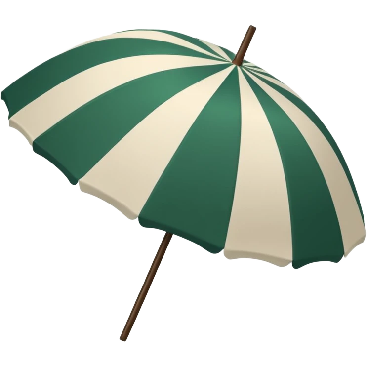 dark green beach umbrella emoji