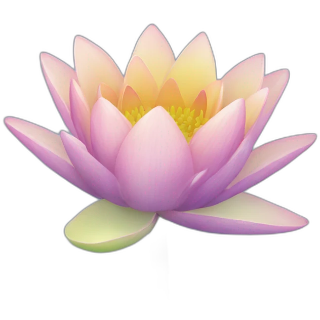 Waterlily rainbow emoji