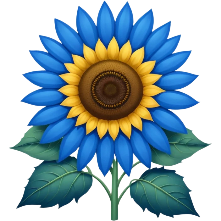 blue sunflower emoji