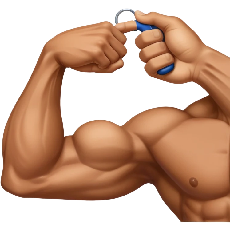hand biceps measure with tape emoji