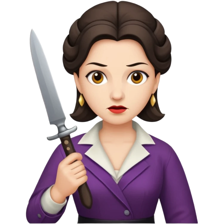 Opera singer with a knife  emoji