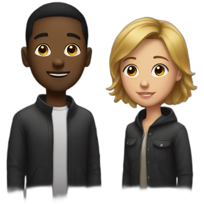 riley reed and black guy emoji