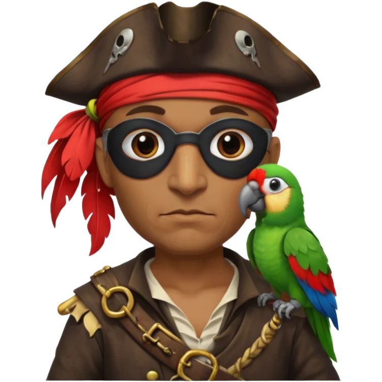 pirate and parrot emoji