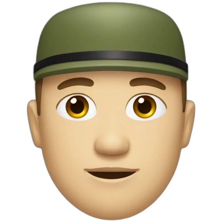 military, without cap emoji
