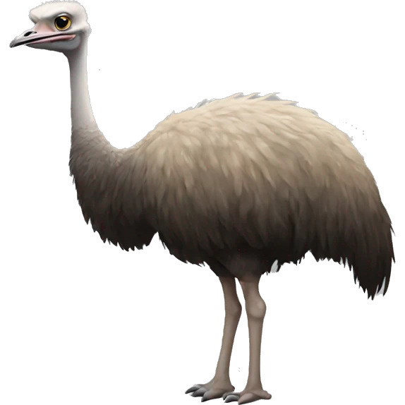 Ostrich standing right emoji