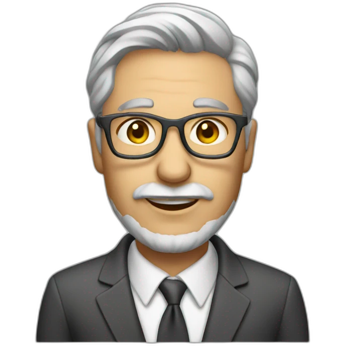 architect with pencil gray hair emoji