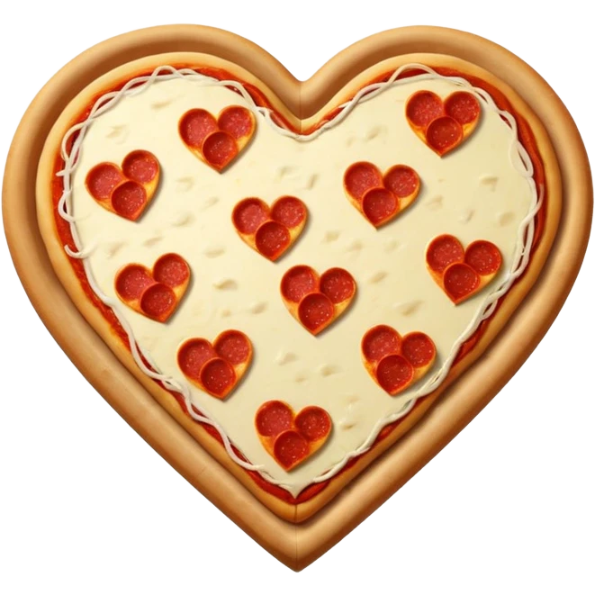Heart shape pizza emoji