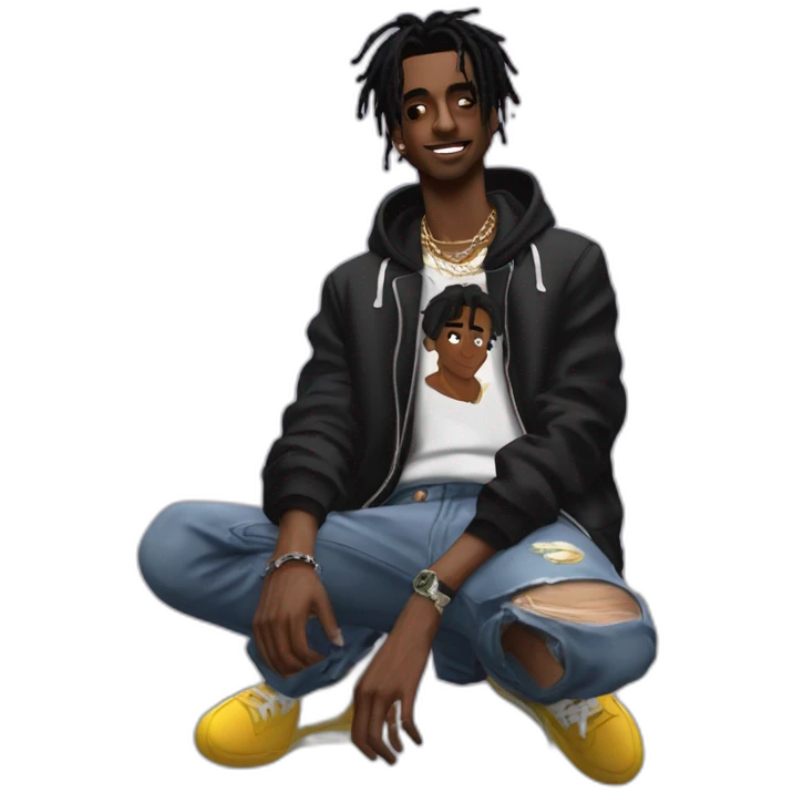 Playboi carti with ken carson (just the top of body) emoji