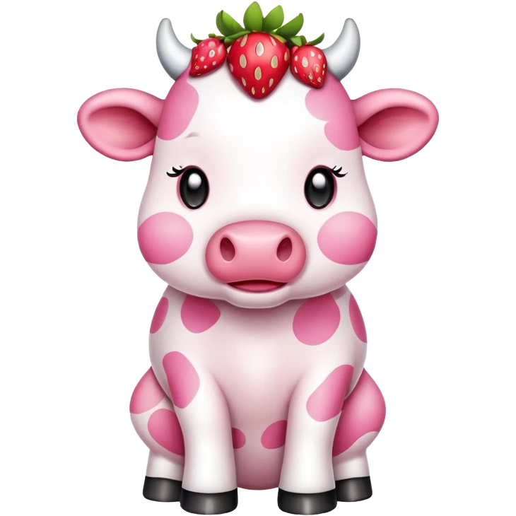 Strawberry cow emoji