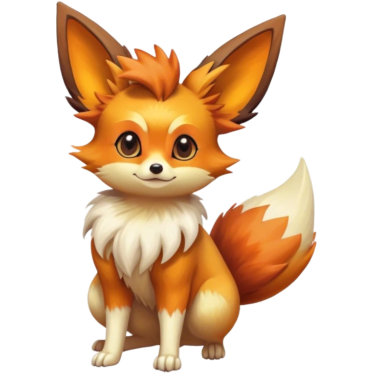 Shiny Fennekin-Eevee-creature-hybrid emoji