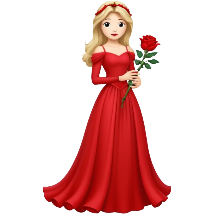 Red rose princess full body emoji