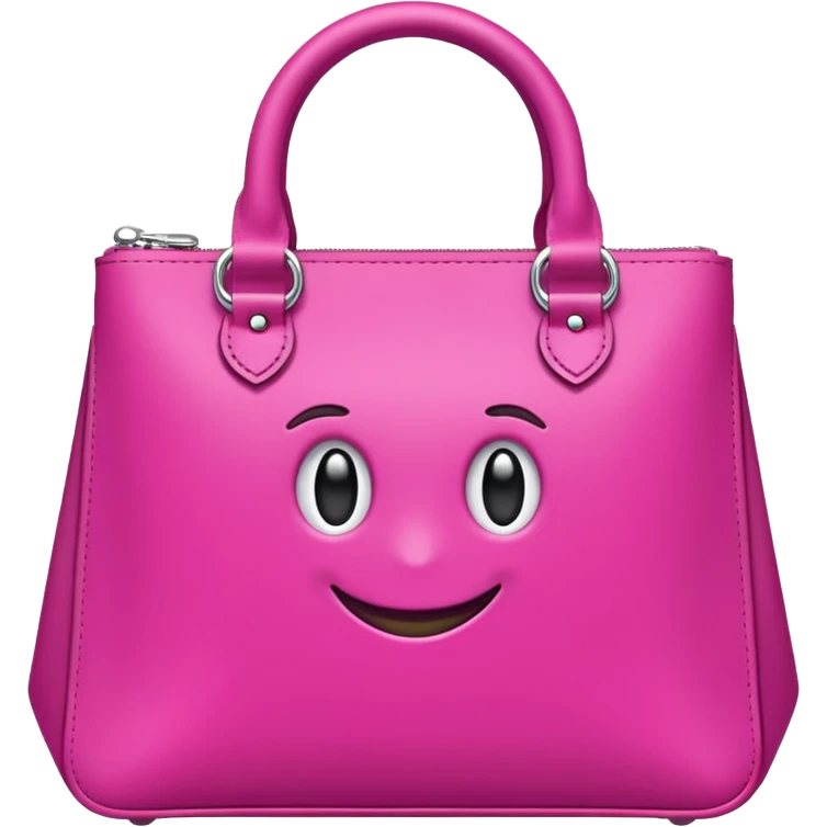 "Bolsa fucsia con asas, logo blanco de DRUNI PERFUMERÍAS, estilo emoji, fondo transparente" emoji