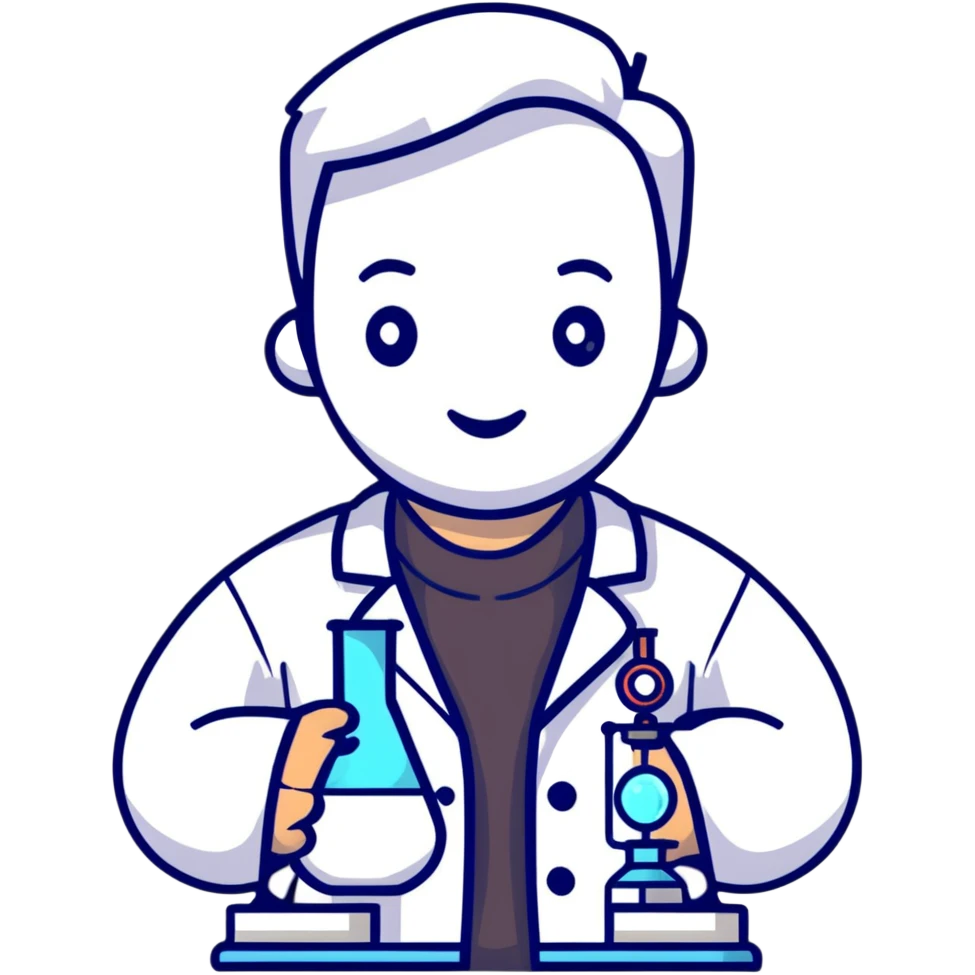 scientist in a laboratory coat emoji