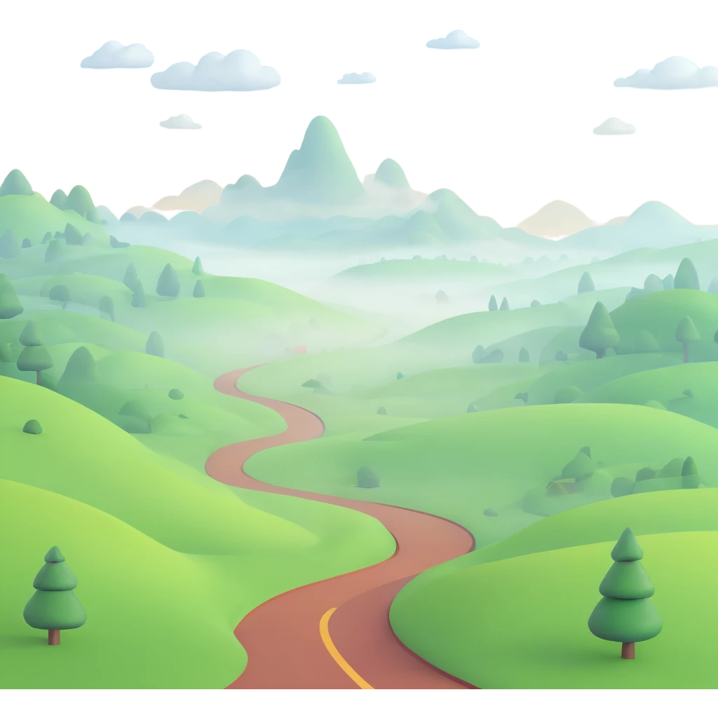 A foggy landscape emoji