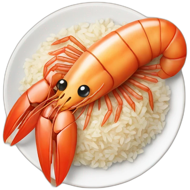 Shrimp with rice  emoji
