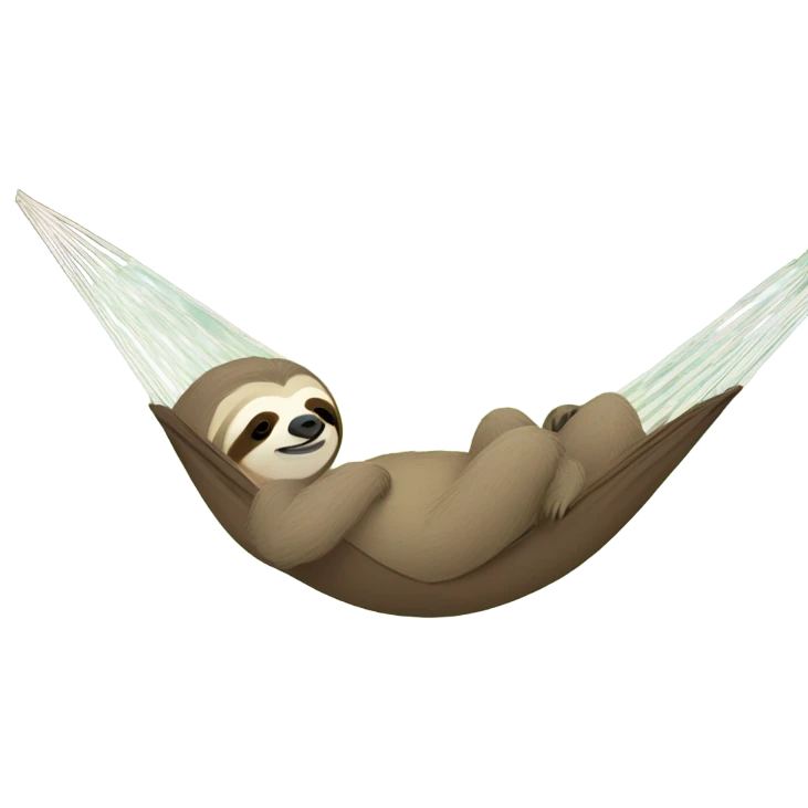 Sloth in a hammock emoji