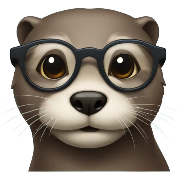Otter with glasses emoji