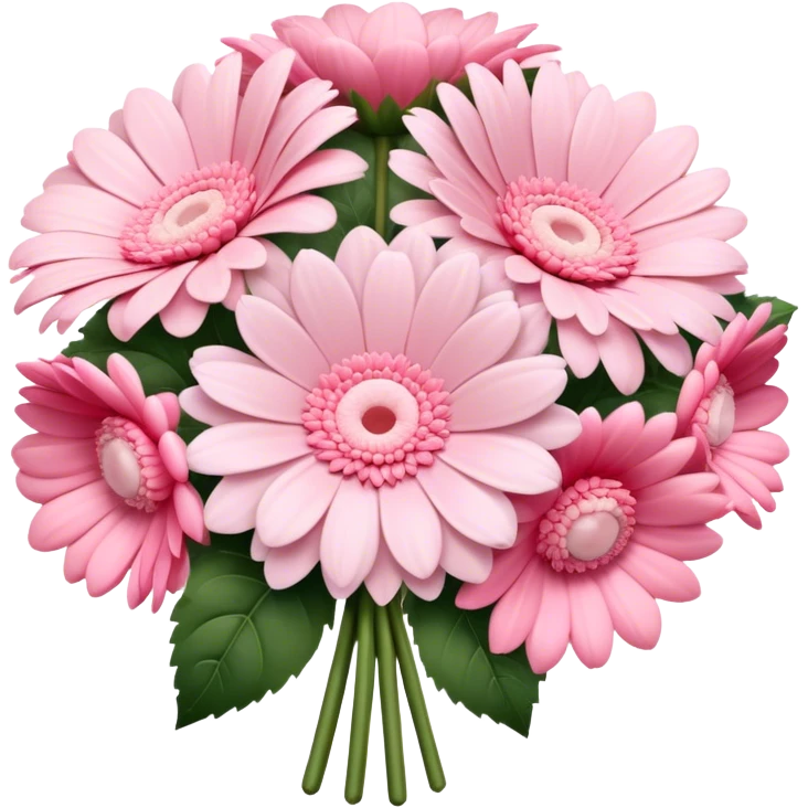 Rose Quartz Pink gerbers bouquet vintage galmour emoji